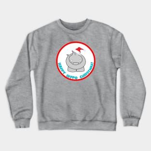 Happy Hippo Christmas Crewneck Sweatshirt